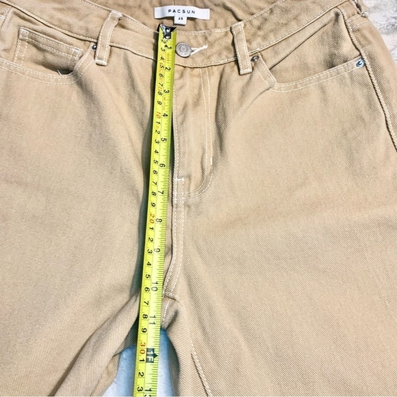 PacSun Denim Pants Sz 25 Camel Tan Straight Leg 100% Cotton 5 Pockets Jeans - Picture 14 of 15